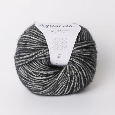 Infinity Aquarelle ( 1053 DARK GRAY) 65% хлопок, 35% мериносовая шерсть 50 гр/110 м